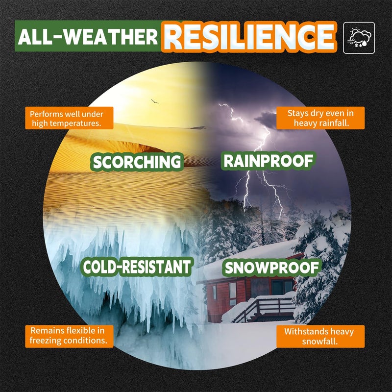 RAINDEWAY Tarp 4x6 Feet Heavy Duty Tarps 14 Mils with Metal Rings and Reinforced Corners and Edges,Waterproof,UV Resistant, Multipurpose Poly Tarp,Blue/Brown tarp - Image 5